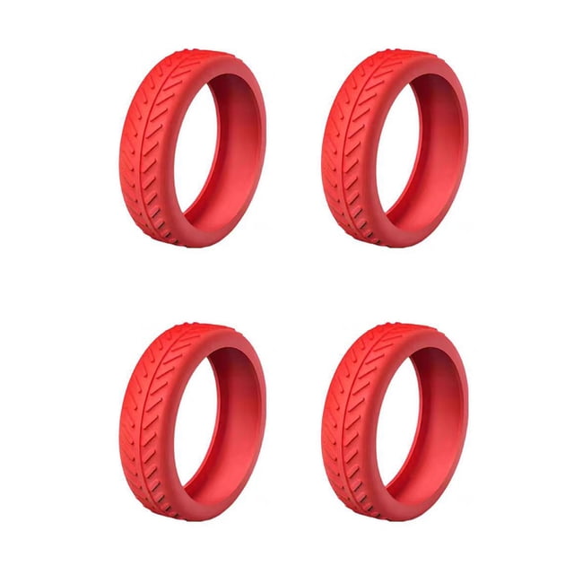 1/4/8 Pcs Housse en Silicone pour Roues de Valise, Housse de Protection pour Roues de Valise, Garde-Roues, Accessoires pour Bagage Cabine, Housse de Roues pour Réduire le Bruit, Rouge, 4 Pcs