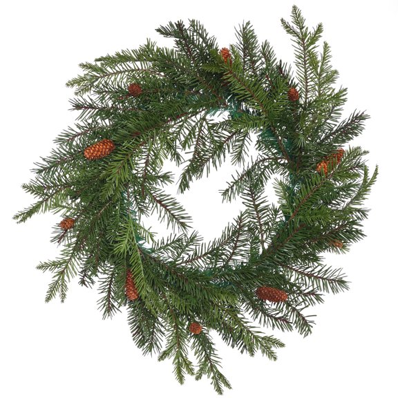 Vickerman 23" Douglas Fir Artificial Christmas Wreath, Unlit - Faux Fir Christmas Wreath - Indoor Seasonal Home Decor