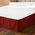 thumbnail image 6 of Noble Linens Burgundy Pleated Dust Ruffle Bed Skirt, Queen, 6 of 11