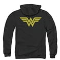 thumbnail image 3 of DC Comics Wonder Woman Logo (Back Print) Adult Zipper Hoodie Sweatshirt Black, 3 of 3
