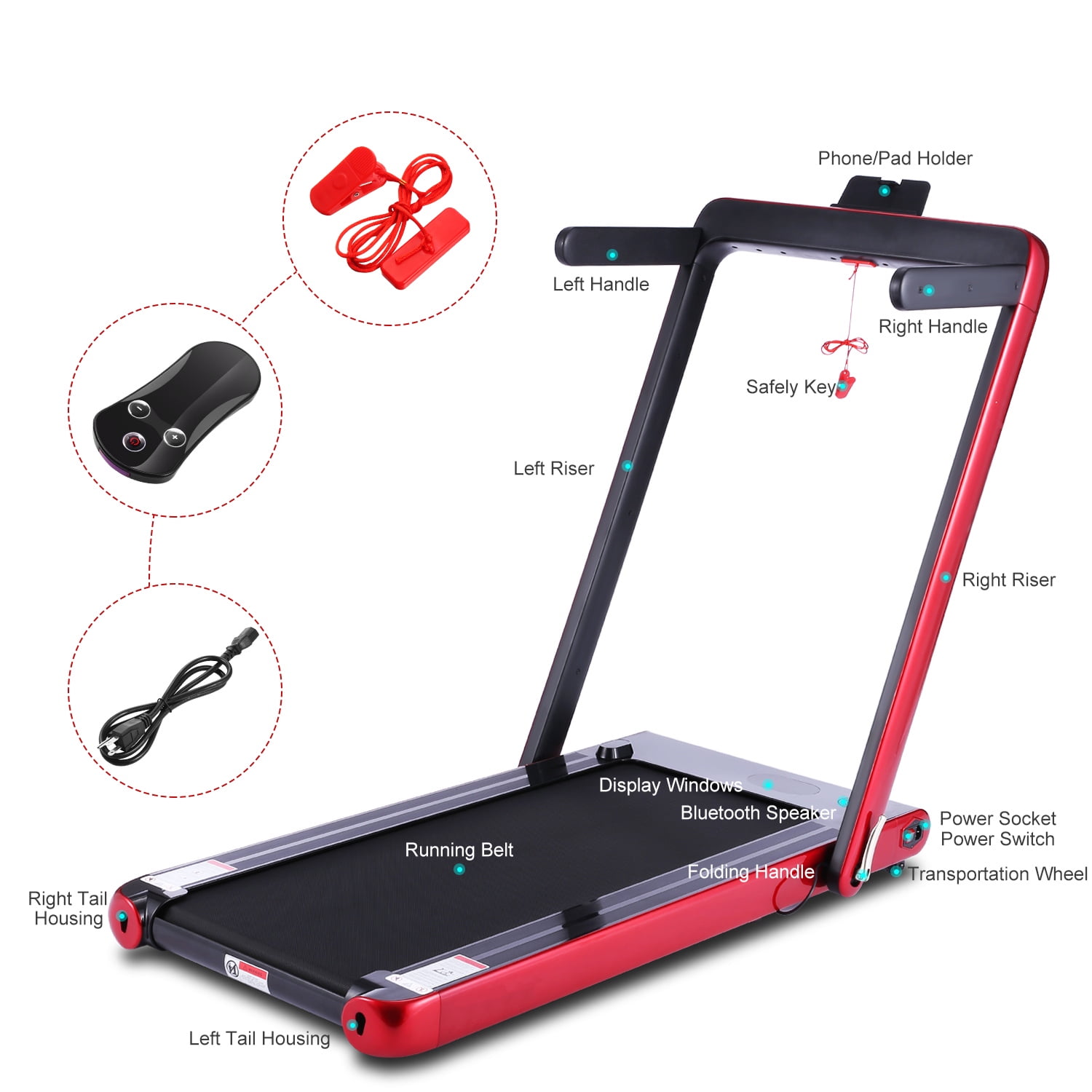 treadmill desk under folding ancheer electric office remote installation machine control speaker bluetooth walking jogging led display 25hp walmart location
