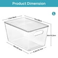 thumbnail image 7 of Vtopmart 4 Pack Clear Plastic Storage Bins with Lids, Pantry Organizer, for Cabinet, Kitchen, Large, 7 of 7
