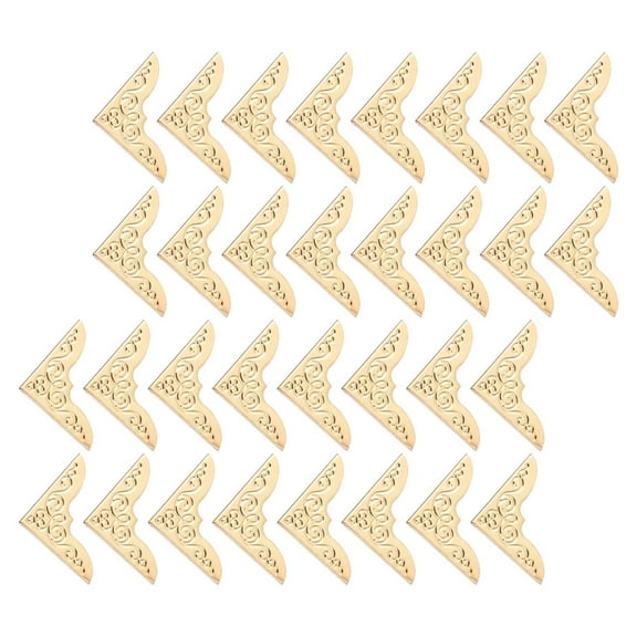 TABLZONE 60pcs Gold Iron Album Corner Protectors for Books Durable Decorative Edge Guards for Scrapbooking Crafts