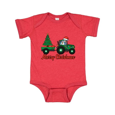 

Inktastic Christmas Tractor Gift Baby Boy or Baby Girl Bodysuit