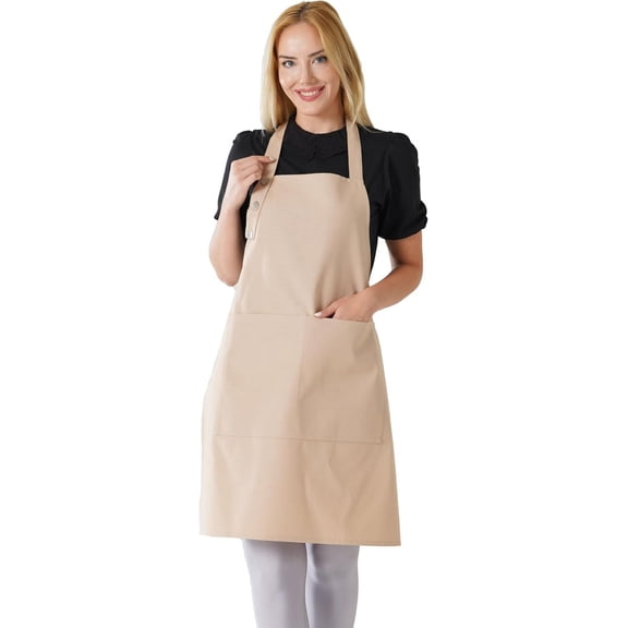 Kitchen apron waterproof cotton apron with adjustable apron and pocket apron