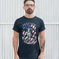 thumbnail image 3 of Tee Hunt Freedom Isn't Free T-shirt Independence Liberty American Flag Men's Tee, Navy Blue, Large, 3 of 5
