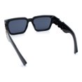 thumbnail image 7 of Locs Mens Bold Gothic Logo Thick Arm Horn Rim Gangster All Black Sunglasses [57mm] Black Gold, 7 of 7