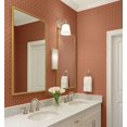 thumbnail image 3 of S4Sassy Peel & Stick Wall Covering, Geometric Print Removable Walls Wrap- Asian Style Walls Mural, Instant Wall Makeover for Bathroom, Closet Interior- Self-Adhesive Wallpaper Vinyl- Peach, 25"x120", 3 of 9