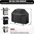 thumbnail image 5 of BN-LINK Grill BBQ Cover, 420D Outdoor Heavy Duty Waterproof Barbecue Gas Cover, All Weather Protection, 58"W x 24"D x 47"H, Black, 5 of 7
