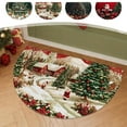 thumbnail image 7 of Christmas Winter Scene Reindeer Half Round Door Mat, Indoor Entrance Half Circle Area Rug, Semi Circular Door Mat, Half Moon Rug for Floor Bathroom Living Room Bedroom Kitchen Fireplace, 7 of 7