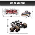 thumbnail image 3 of Monster Jam Monster Mutt Dalmatian Decals - Set of 3 Monster Truck Dog Tag Logo Vinyl Stickers for Car, Water Bottle, Laptop, Luggage, Toy Truck, 3 of 5