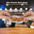 thumbnail image 3 of 24 mini tazas de cerveza de plástico, vasos de chupito pequeños con asas, vasos de degustación de cerveza transparentes reutilizables para beber cerveza, vasos de jugo de whisky para fiestas, bodas, 3 of 6