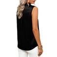 thumbnail image 4 of AUNVITO Women's Sleeveless Shirt Casual Business Blouse Lightweight and Breathable, 4 of 7
