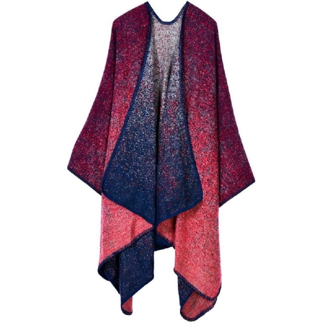 LinYooLi Women's Fashion Winter Oversized Blanket Poncho Cape Shawl Cardigans