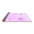 thumbnail image 2 of Ahgly Company Indoor Round Abstract Purple Modern Area Rugs, 3' Round, 2 of 4