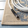 thumbnail image 4 of Safavieh Courtyard Jenny Medallion Indoor/Outdoor Area Rug, Natural/Blue, 6'7" x 6'7" Square, 4 of 9