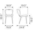 thumbnail image 3 of Silla de Comedor Kessa Muebles Terrence Café, 3 of 10