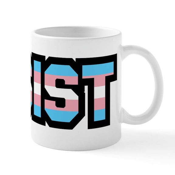 CafePress - Resist Trans Pride - 11 oz Ceramic Mug - Novelty Coffee Tea Cup
