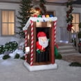 thumbnail image 3 of Christmas Santa's Outhouse 6 Ft. Airblown Inflatable, 3 of 4