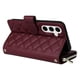 thumbnail image 5 of For Samsung Galaxy S25 S24 Case Zipper Wallet Rhombus PU Leather Crossbody Phone Bag - Black, 5 of 5