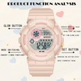 thumbnail image 3 of Findtime Digital Watch Womens Sport Waterproof White Wrist Watches for Women with Alarm Stopwatch Hourly Chime LED Display 12H/24H Calendar, 3 of 7