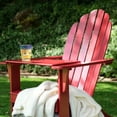 thumbnail image 6 of Alston Solid Wood Outdoor Adirondack Chair - Free Tray Table, Red, 6 of 14