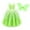 A01348-Green, variant on Benylion Girls Princess Tiana Costume Fairy Dress Green Sparkly Tinker-Bell Inspired Outfit for 2-3 Years, Fancy Birthday Christmas Role Play Dress up