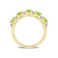 thumbnail image 4 of 1.57 Carat (Ctw) Peridot and White Sapphire Band Ring Yellow Plated Silver for Women, 4 of 6