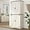 White, variant on Farmhouse Kitchen Pantry Cabinet, Tall Storage Cabinet with Doors and Adjustable Shelves, with Load-Bearing Steel Pipe, Wood Storage Cabinets for Kitchen, Dining Room, Bathroom