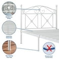 thumbnail image 3 of Modway Lit Plateforme Simple en Métal Style Ferme Moderne Cottage, Blanc, 3 of 5
