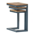 thumbnail image 5 of GDF Studio Hurst Square Firwood Nesting Tables, Set of 3, Antique and Black, 5 of 13