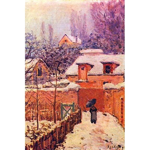 Garden in the Snow-Fine Art Canvas Print (20" x 30")
