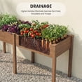 thumbnail image 3 of EDX Wooden Raised Garden Bed, Outdoor Planter Box Kit for Vegetables, Flowers and Herbs(Brown), 3 of 7