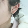 thumbnail image 5 of Pearl Toilet Paper Ear Hooks 3d Paper Earrings Roll Ear Drops Jewellery Gifts -Q544, 5 of 5