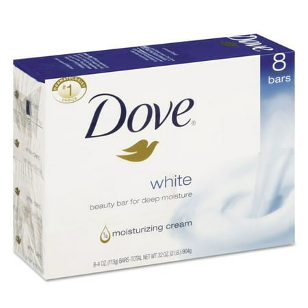 Dove White Beauty Bar 4 Oz, 8 Ct