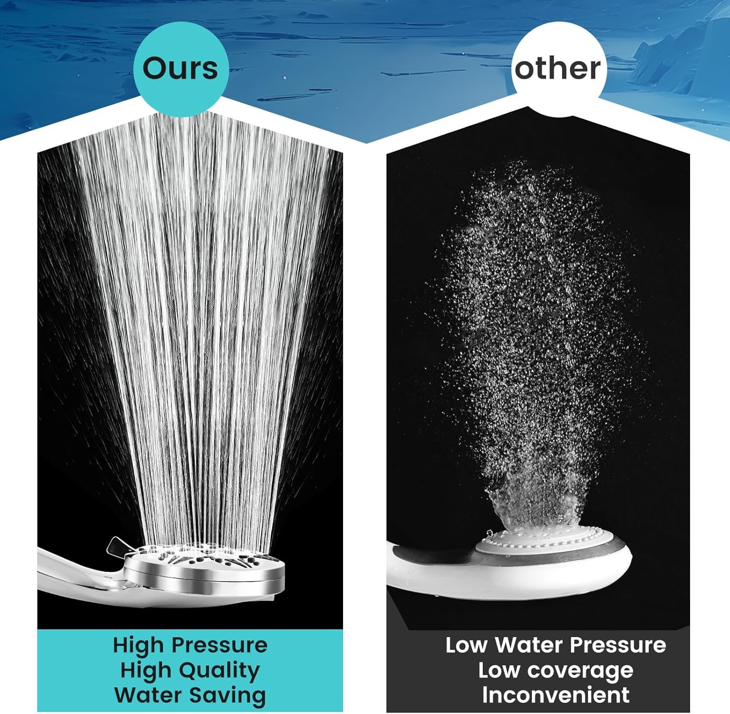 Yezivo 10-Mode Handheld Shower Head with 59-Inch Hose photo 4