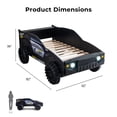 thumbnail image 3 of Furniture of America Venture Kids Twin Size Racing SUV Car Bed with LED, Black, 3 of 9