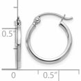 thumbnail image 3 of 10K White Gold Jbsp's Polished Hoop Earrings (16 X 15) Made In Indonesia 10le395, 3 of 6