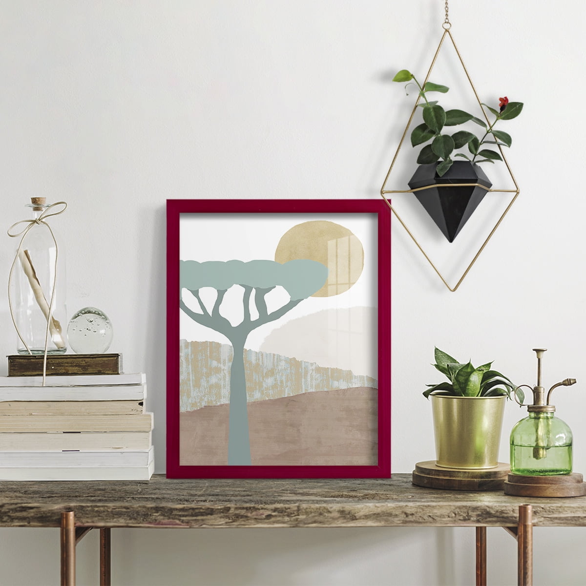 Ennerdale II - Framed Print w/glass - Cherry Red