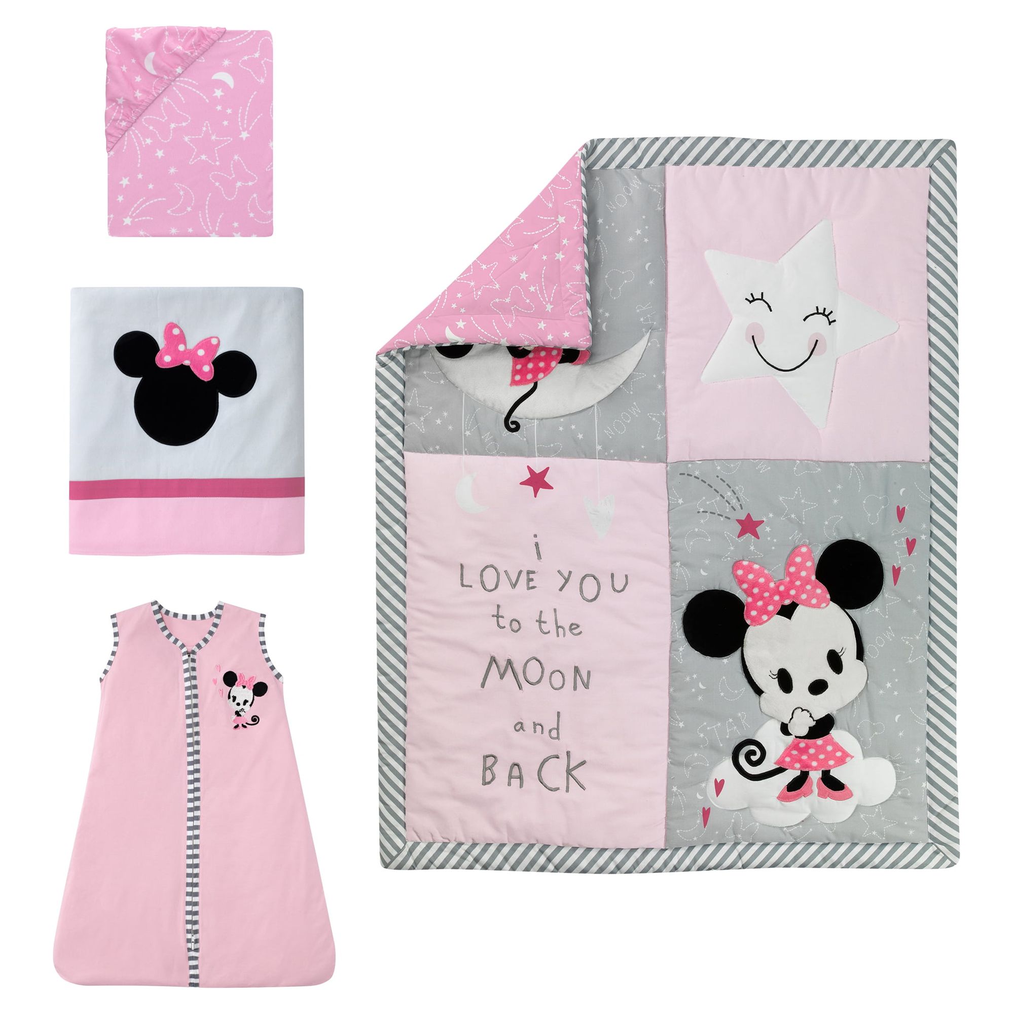 Disney Baby Minnie Mouse Pink 4-Piece Nursery Crib Bedding Set by Lambs & Ivy - image 2 of 8