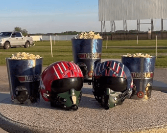 Top Maverick Pilot Helmet Popcorn Bucket, Large Reusable Plastic Popcorn Bowl, Goose & Maverick Helmet Shaped Snack Container, 40th Anniversary Collectible Popcorn Holder for Movie Night Home Party,A