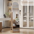thumbnail image 6 of VKCC 64.1" Arched 360° Swivel Jewelry Armoire Full Length Mirror Cabinet Free Standing Organizer with 6 LED Lights, Wood, 6 of 9
