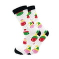 thumbnail image 5 of Vibrant Playful Crew Socks - 6 Pairs Pack, Cotton Blend, Fun Patterns for Men & Women, 5 of 9