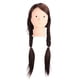 thumbnail image 5 of Cabeza de maniquí de cosmetología, maniquí de pelo largo y castaño, cabeza de entrenamiento para el cabello, cabeza de muñecas de entrenamiento, estética elegante, 5 of 9