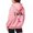 Pink, variant on NinXxx Women's Cancer Prevention Zipper Long Sleeve Pocket Drawstring Hoodie Sky Blue S