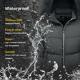 thumbnail image 5 of Womens Puffer Jacket Windproof Winter Coat Waterproof Winter Parka Jacket, Gray 2XL, 5 of 7
