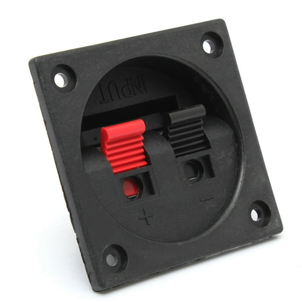 Subwoofer 2Wire Way Square Speaker Box Sub Push Spring Terminal Clip Connector