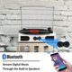 thumbnail image 4 of Tocadiscos de vinilo VinylsLink con altavoces estéreo integrados y ajuste de graves, portátil, vintage, de 3 velocidades, con correa, entrada Bluetooth, salida de línea RCA, entrada, 4 of 8