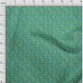 thumbnail image 3 of oneOone Silk Tabby Turquoise Green Fabric Leaves & Flower Floral Sewing Fabric By The Yard Printed Diy Clothing Sewing Supplies 42 Inch Wide, 3 of 4