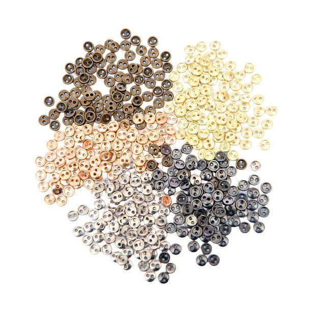 100pcs Mini Botones De Plástico De La Ropa Muñeca Hebillas Redondas
